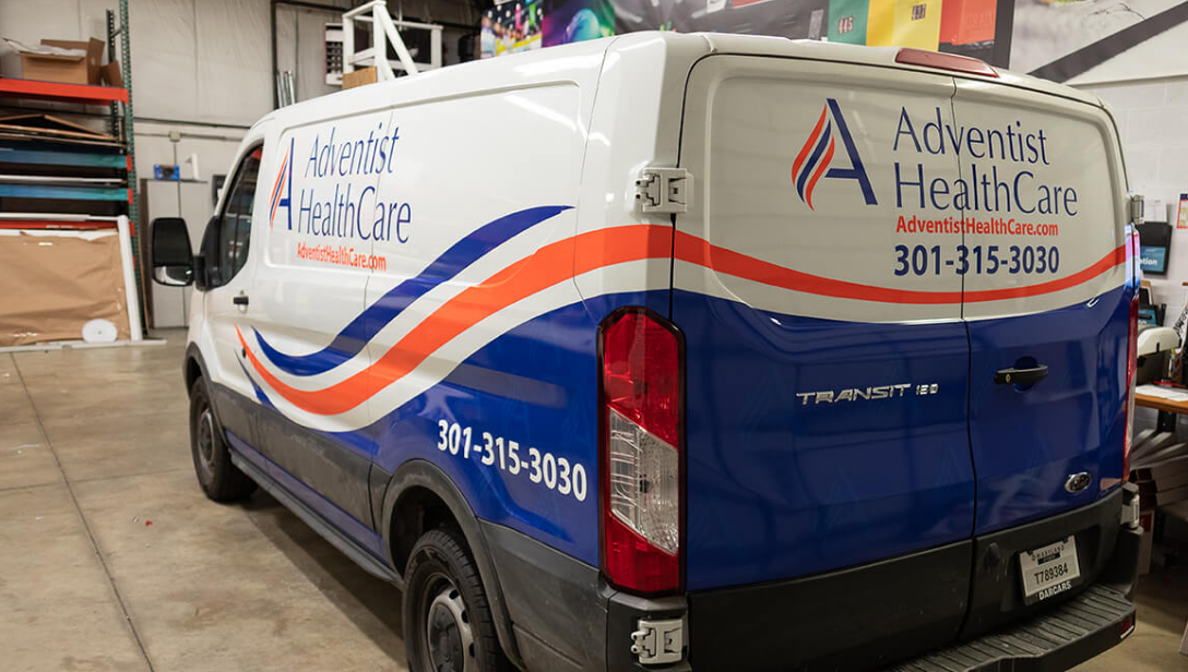 Adventist HealthCare vehicle wrap 2